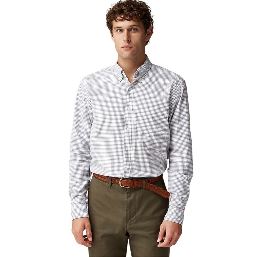 J. Crew Mens Classic Secret Wash Button Down Shirt Small Plaid Checkered NWT $89